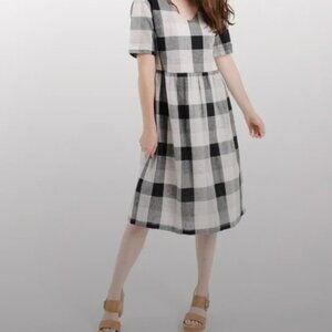 Piper & Scoot: The Lennon Plaid Dress in Black Check